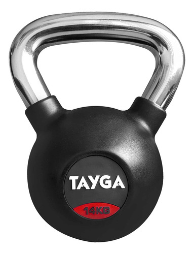 Pesa Rusa Rubber Kettlebell En Kg Con Mango Cromado