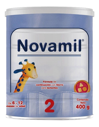 Leche de fórmula en polvo Genomma Lab Novamil 2 en lata de 1 de 400g - 6  a 12 meses