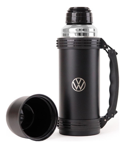 Termo 1 Litro Acero Inoxidable Con Manija Volkswagen Vw