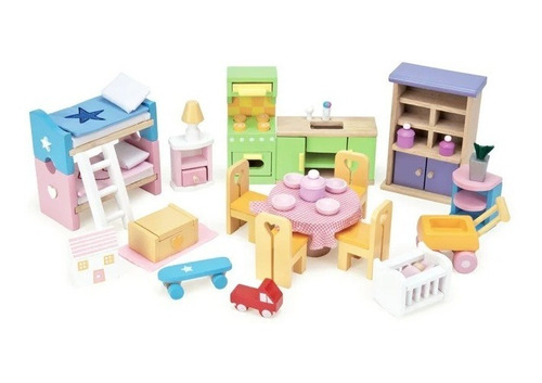 Le Toy Van Muebles Para Casa De Muñecas Todo Madera 37pcs