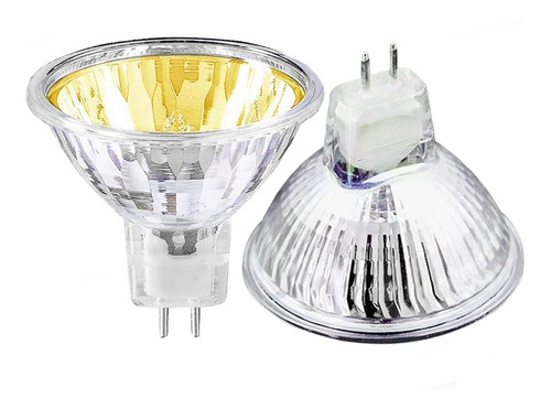 Lâmpada Halogena Dicroica 50w 12v Gu 5.3 Amarelo 10 Pçs