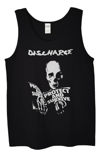 Polera Musculosa Discharge Protect And Sur Metal Abominatron