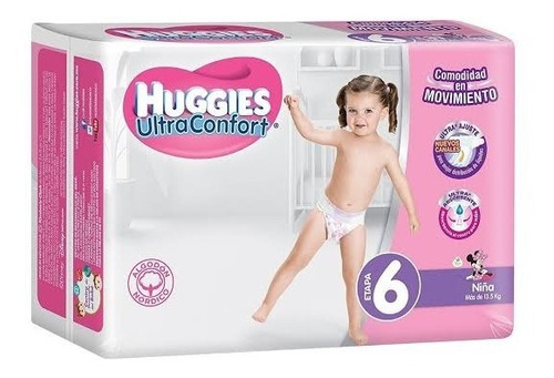 Pañal Para Bebe Huggies Ultraconfort Niña E6 40pza