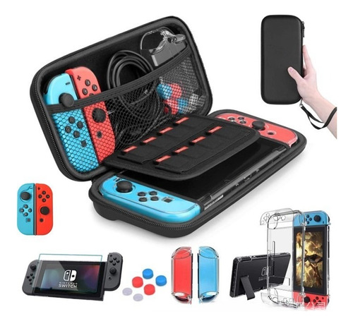 Estuche Protector Para Nintendo Switch Normal Pack 17 En 1