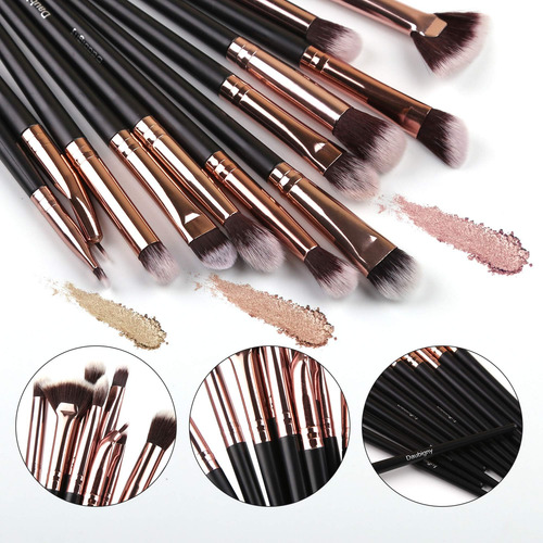 Brochas De Maquillaje De Ojos Daubigny, 12 Piezas De Sombra