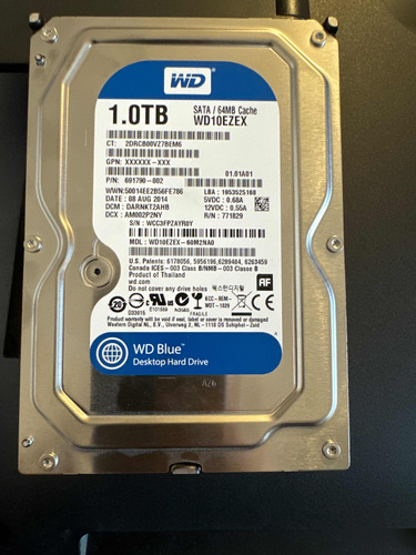 Disco Duro 1 Tb Wd Sata / 64mb Caché Wd10ezex