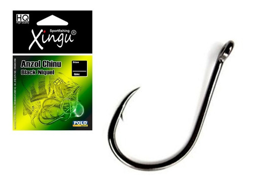 Kit C/ 10 Anzol Chinu Black Xingu Nº 8 C/ Fisga Farpa Barato