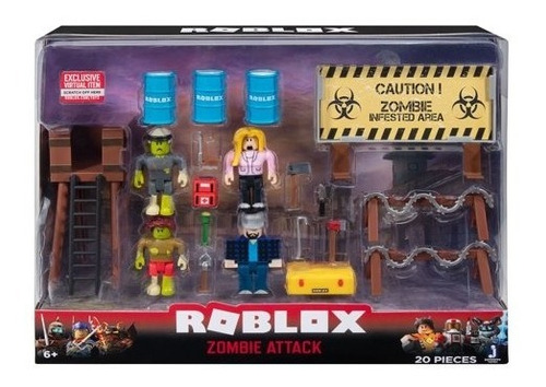 Roblox Set Gigante De 20 Piezas Ataque Zombie Y Cod Virtual