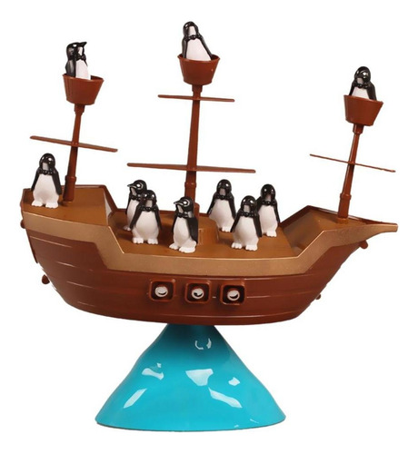 Juguete Juego De Mesa Equilibrio Barco Pirata Del Pingüino