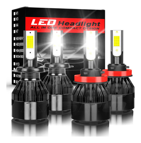 Kit De Focos Led H9 H11 H7 De Luz Alta/baja Para Chevrolet