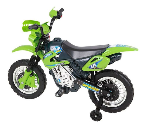 Moto Elétrica Infantil Motocross Verde 6v