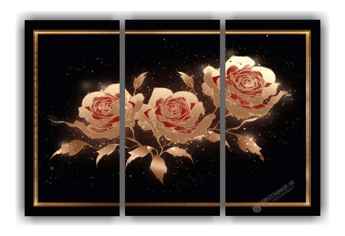 3 Artes Expresionista Magnolia Para Oficina 90x60cm