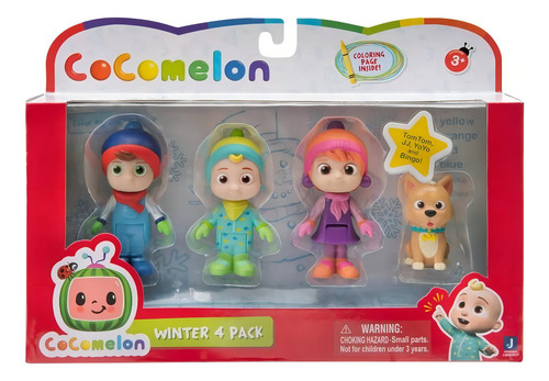 Cocomelon Invierno Set De 4 Figuras
