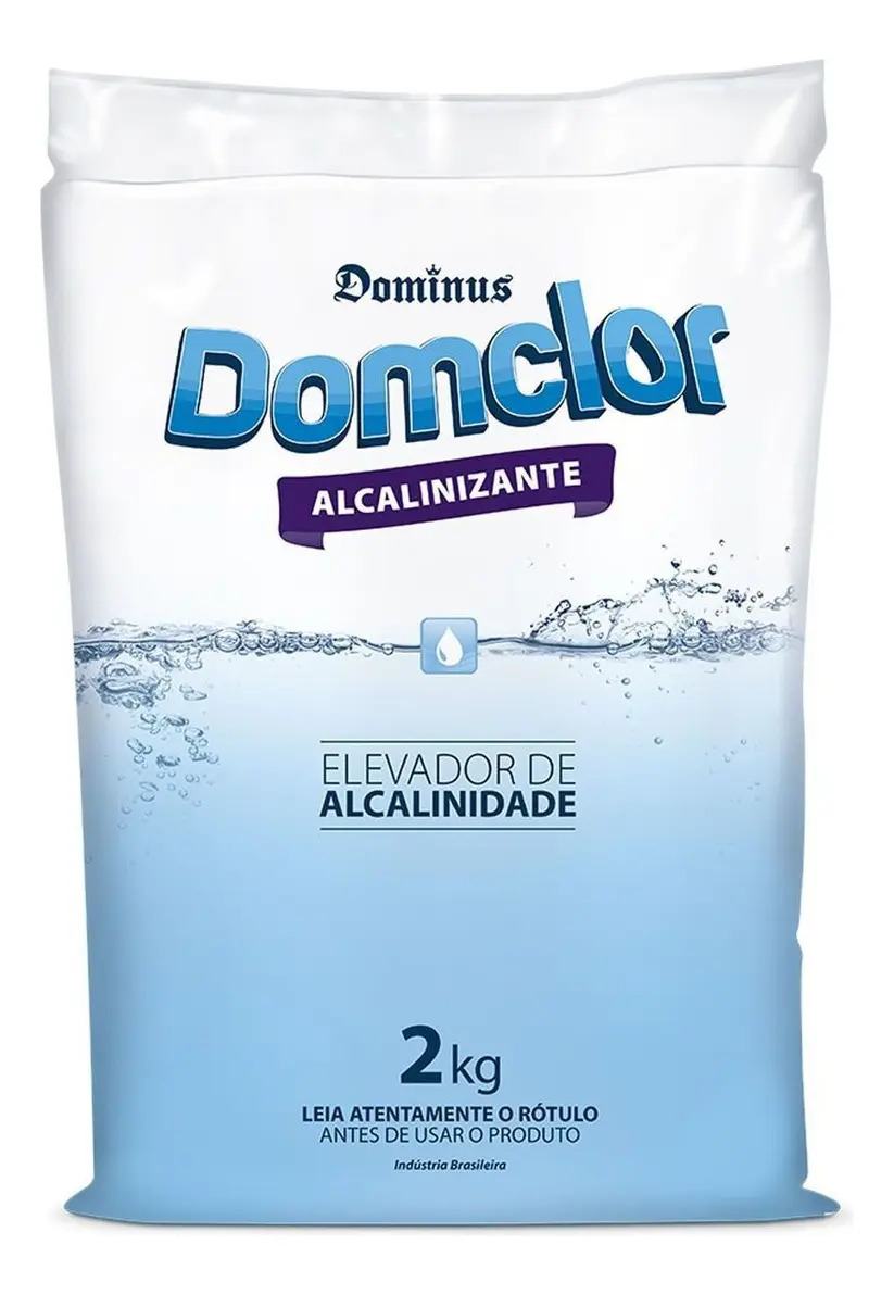 Alcalinizante Elevador Alcalinidade Piscina 2kg Domclor Branca