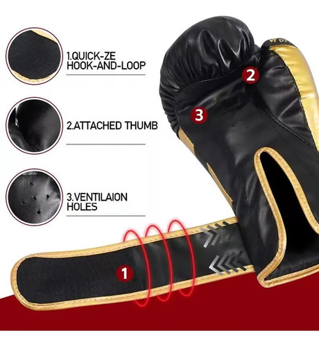 Kit De Entrenamiento Para Box Con Guantes Y Saco De Boxeo