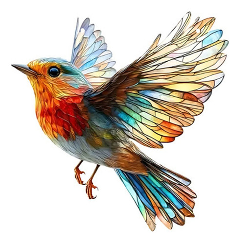 Colgante De Ventana B Colorful Gradient Bird 2d P 7001