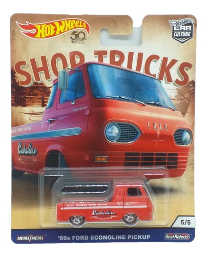 Hot Wheels Car Culture Shop Trucks '60's Ford Econoline Pick Color Rojo