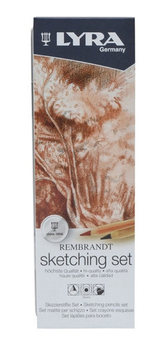 Imagen 3 de 5 de Set De 6 Lápices Lyra Rembrandt Sketching Set Para Bocetear