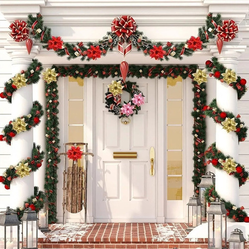 Jj A Cb W 12 Piezas Flores Brillo De Árbol De Navidad