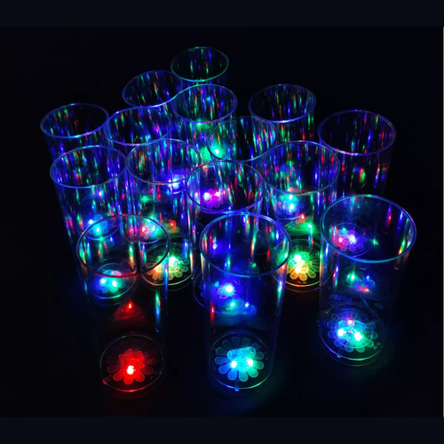 80 Vasos Luminosos Led Trago Largo Fiestas ,15 Años !
