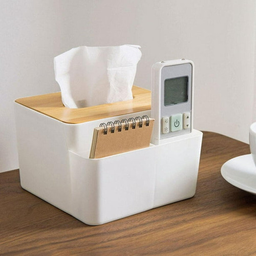Porta Pañuelos De Papel Tissue Estilo Nórdico Tapa De Madera