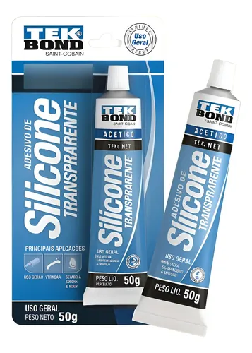 Silicone Incolor Transparente Tekbond 50g Com Bico Aplicador