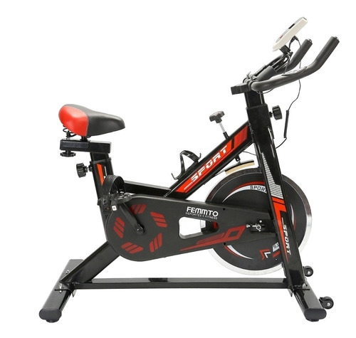 Imagen 1 de 7 de Bicicleta fija Femmto SPIN2000 para spinning negra