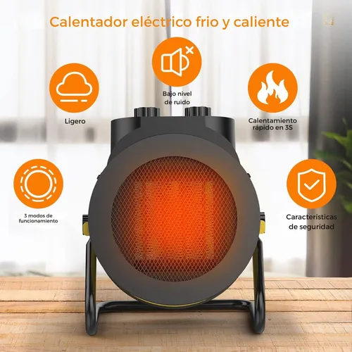 Estufa Cañon Calor Economico Programable Muy Segura Con Gtia Negros