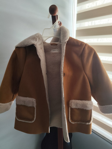 Abrigo Para Niña Marca Mango Color Café Talla 5-6 Preloved (Usado)