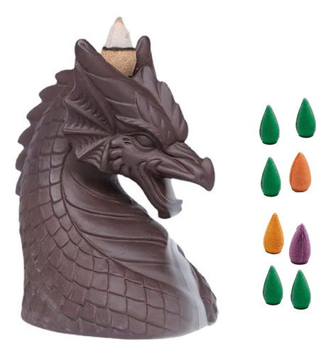 Dragon Quemador Incienso Sabiduria + Cono De Incienso 0330