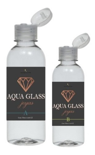 Imagen 1 de 6 de Vidrio Cristal Joyas 375 Grs Aqua Glass Sin Burbujas Joyeria