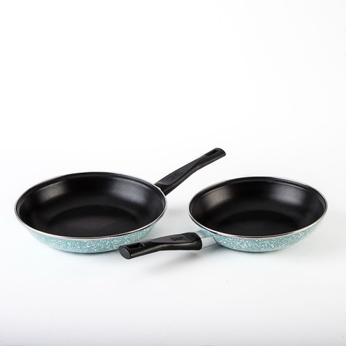 Imagen 6 de 7 de Batería De Cocina Cinsa Granito Jade Menta 15 Piezas