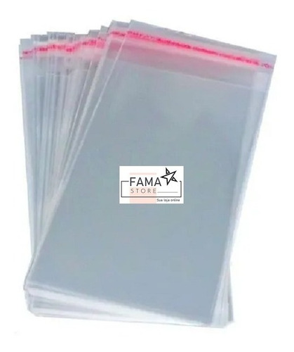 Saco Plastico Adesivado Transparente 15x20 + 3 C/ 600un