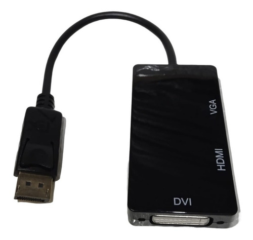 Adaptador Displayport Dp A Vga Hdmi Dvi 3 En 1 Convertidor