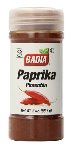 Imagen 1 de 5 de Pimenton Paprika 56,7 Gr Badia - Especias Premium Sin Tacc