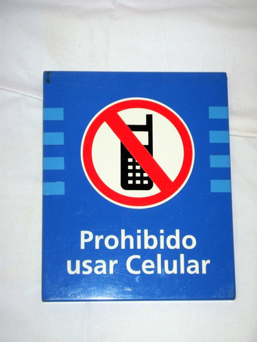 Retro Cartel Chapa Prohibido Usar Celular 33x26 Cm Boedo