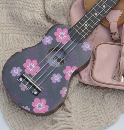 Ukelele Soprano Jake Diseño Winter Rose P + Funda + Púa