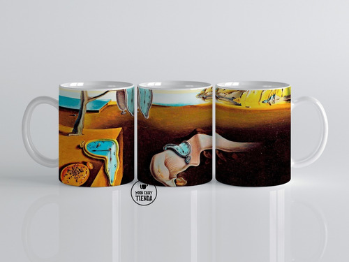 Caneca Salvador Dali Memoria Obra Arte Surrealismo Cerâmica 