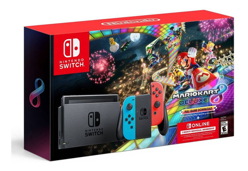 Nintendo Switch Neon Joy-con Combo Super Mario Kart 8