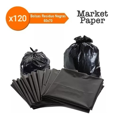 Bolsa Residuo Negra 50x70 - 120 Unidades