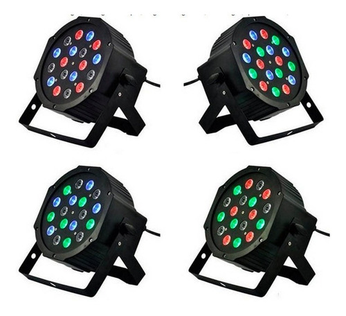 Imagen 7 de 10 de Luz Proton Par 18 Led Profesional 18 Tacho Rgb Luz Dj Dmx