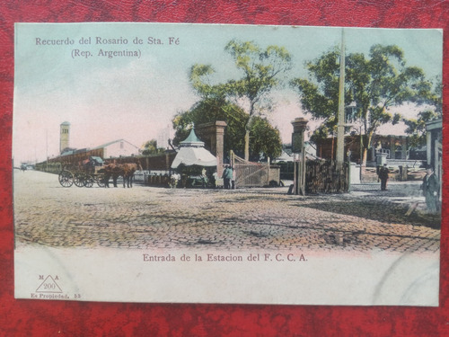 Rosario Santa Fe Entrada De La Estacion Del Ferrocarril Fcca