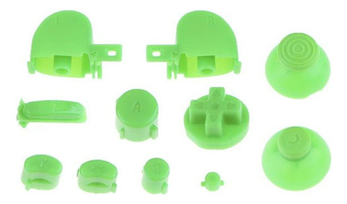 Set Botones Color Verde Solido Para Gamecube