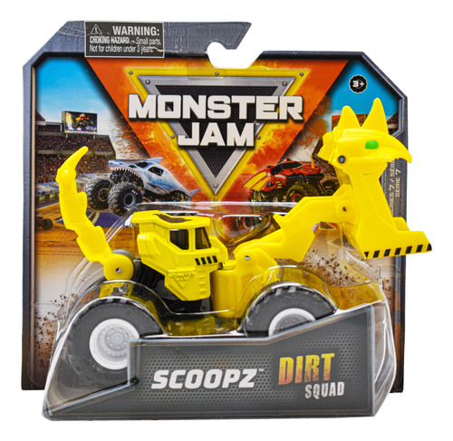 Monster Jam Dirt Squad Scoopz Amarillo 1:64 Spin Master Cd