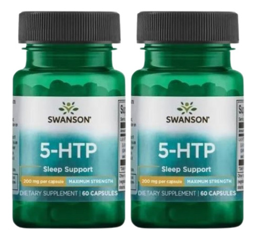 5htp Swanson 200mg 60 Cap Pack 2 Frascos Dietafitness