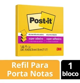 Post-it Note amarillo sol de 76 mm x 76 mm, 90 hojas de 3 m