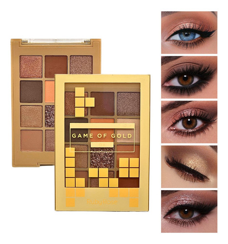 Paleta De Sombras Game Of Gold Ok 12 Cores - Ruby Rose Cor 1