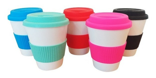 Imagen 3 de 6 de Vaso Termico Sublimable Agarradera Tapa Silicona Pack X 12