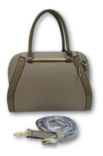 Imagen 1 de 4 de Bolso De Dama Con Correa Dorado / Caqui 425y4