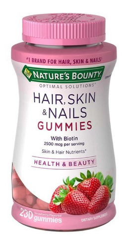 Hair Skin Nail Gummies Biotin Biotina Cabello Piel Uña Gomas